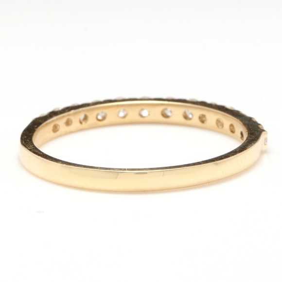 Splendid .35Ct Natural Diamond 14KY Gold Band Ring - Picture 4 of 7
